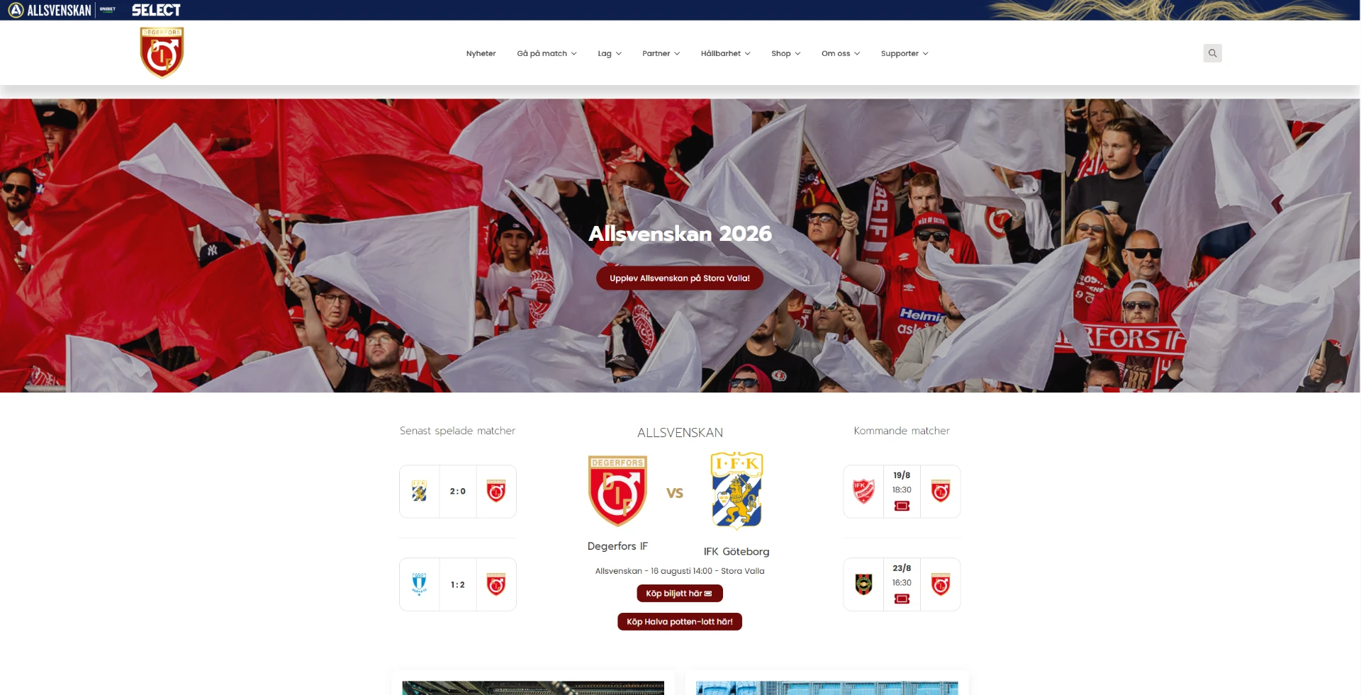 Degerfors IF:s ordinarie hemsida